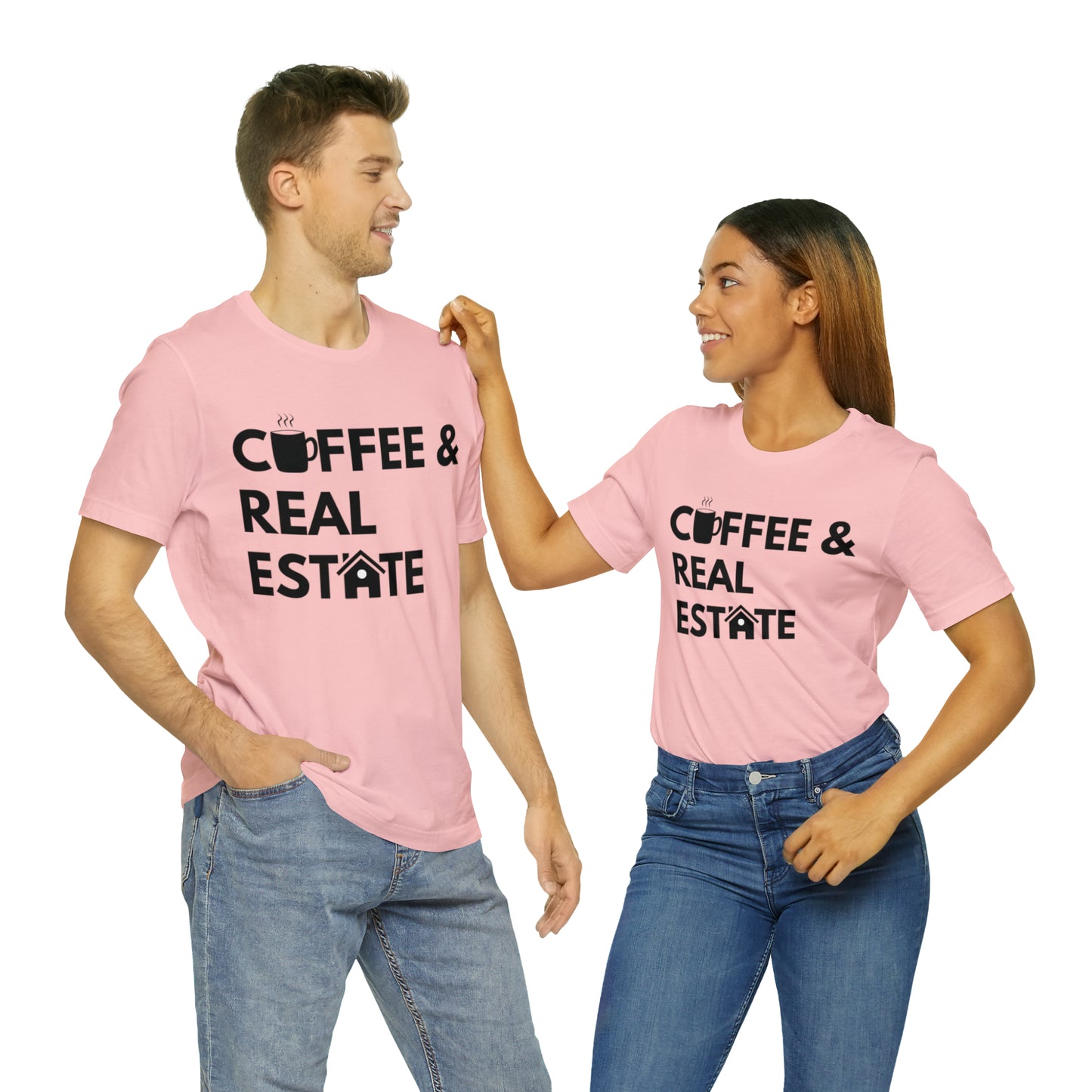 Coffee & Real Estate Icon Unisex Jersey Short Sleeve Tee