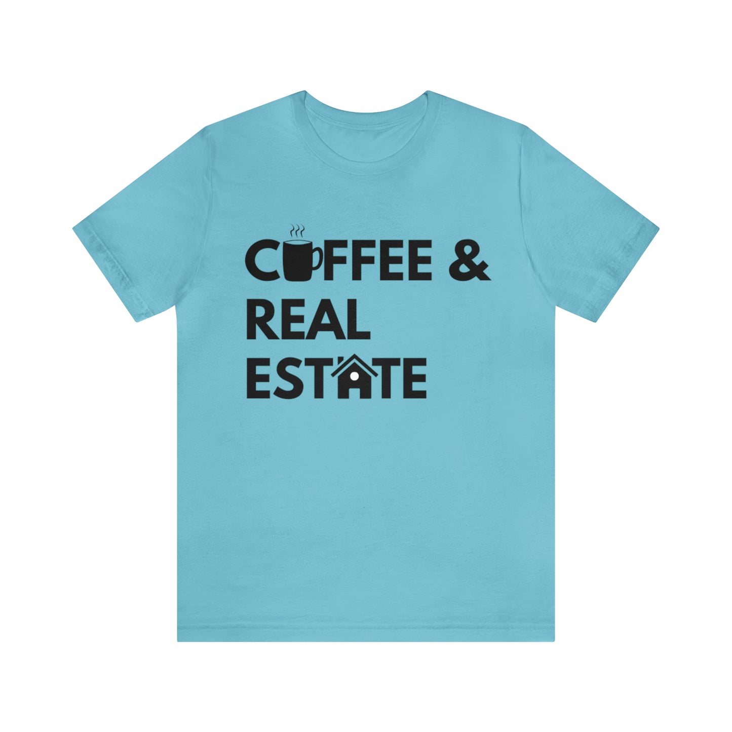 Coffee & Real Estate Icon Unisex Jersey Short Sleeve Tee