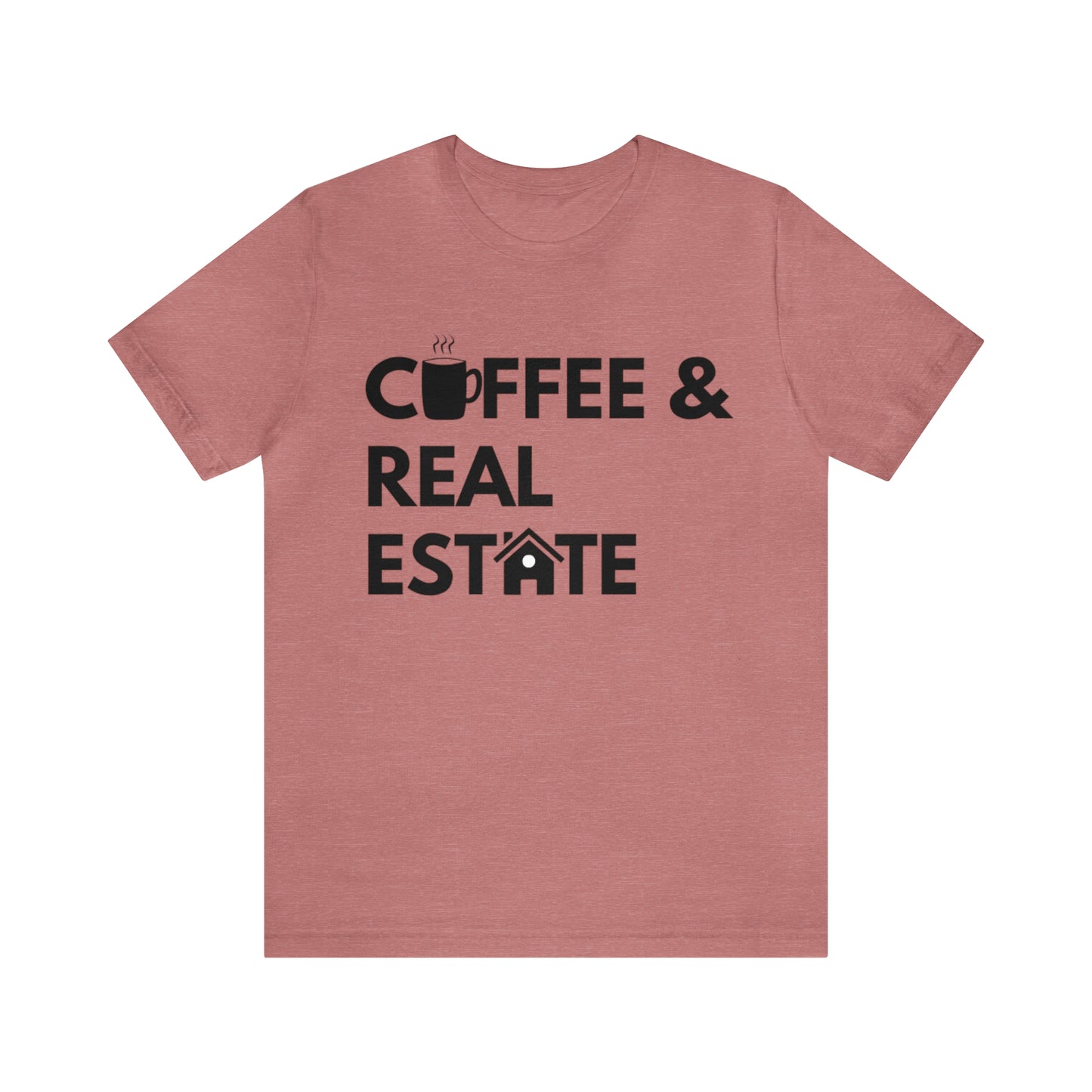 Coffee & Real Estate Icon Unisex Jersey Short Sleeve Tee